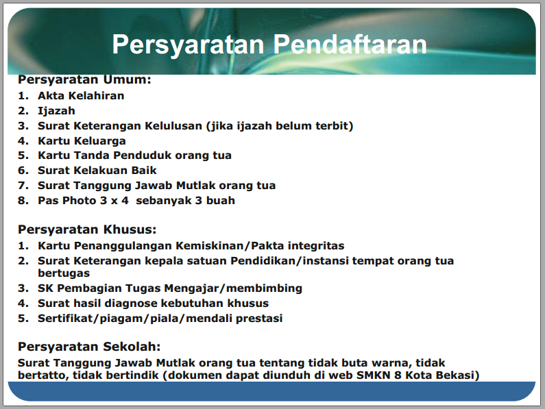 Syarat Dan Cara Pendaftaran Ppdb Smkn 8 Tahun 2020 2021 Smk Negeri 8 Kota Bekasi